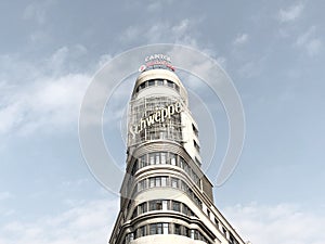 Schweppes Tower in Gran Via, Madrid photo