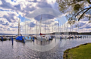 Schwerin Lake - View to a Boat, Mecklenburg-Vorpommern