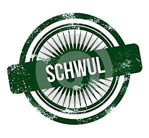 schwul - green grunge stamp