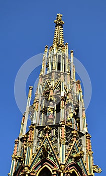 SchÃÂ¶ner Brunnen on the Hauptmarkt in Nuremberg photo