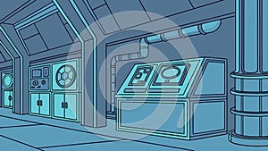 Sci-Fi Command Center Control Panel Vector Design Generative AI