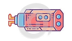 Sci-Fi Control Panel: Futuristic Technology and Interface Icon, vector design Generative AI