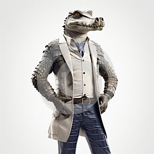 Sci-fi Crocodile: A High-quality Fashion Mashup In 3d