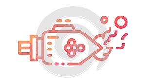 Sci-Fi Engine Thruster for Spaceship Propulsion, vector design Generative AI