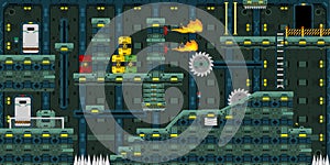 Sci-fi Factory Platformer Tileset