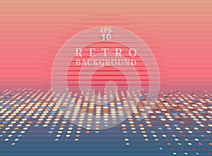 Sci fi futuristic abstract 80s Retro Neon gradient background wi