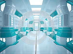 Sci fi futuristic corridor
