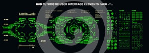 Sci-fi futuristic hud dashboard display virtual reality technology screen HUD interface elements