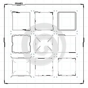 Sci-Fi HUD Ui Square Frames