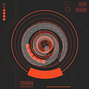 Sci fi futuristic user interface HUD. Vector illustration.