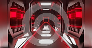 Sci-fi hallway loop motion.