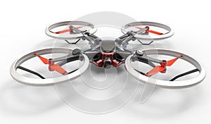 Sci-fi hi tech drone quadcopter with remote control