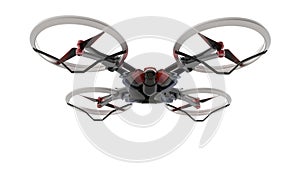 Sci-fi hi tech drone quadcopter with remote control photo
