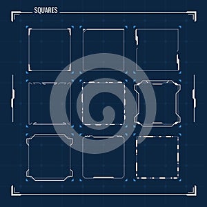 Sci-Fi HUD Ui Square Frames