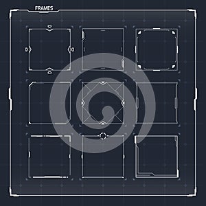 Sci-Fi HUD Ui Square Frames