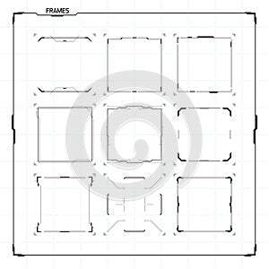 Sci-Fi HUD Ui Square Frames