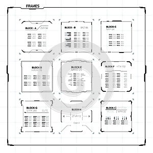 Sci-Fi HUD Ui Square Frames