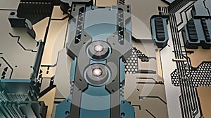 Sci Fi Industrial Panel. Futuristic Concept Design