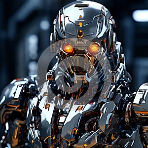 sci fi robots and futuristic technology motifs close up k uhd