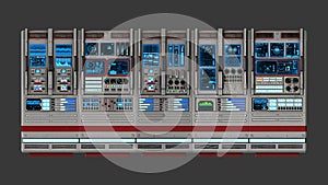 Sci-Fi Science Fiction Computer Lab Illustration