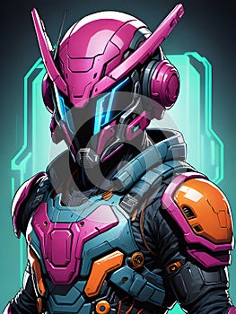 sci fi soldier with armor. futuristic design