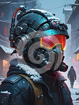 sci fi soldier with armor. futuristic design
