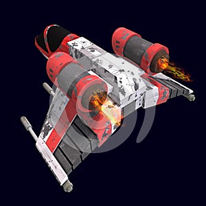 Sci fi spaceship in universe