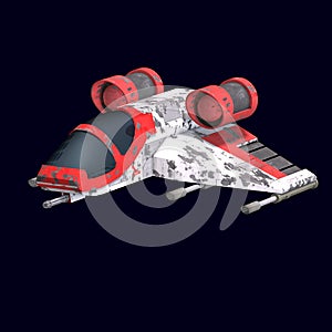 Sci fi spaceship in universe