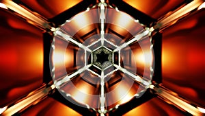Sci-fi vj loop cosmic fractal hexagon geometric kaleidoscope
