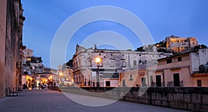 Scicli city night scene