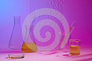 Science advertising laboratory background