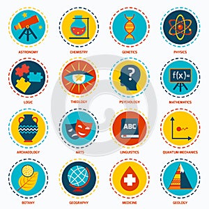 Science areas icons