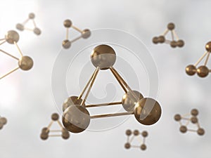 Science Atom Molecular DNA Model Structure