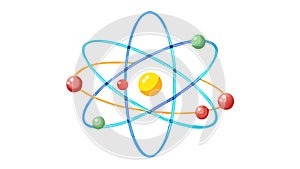 Science Atom Molecule Physics Vector Icon, vector design Generative AI
