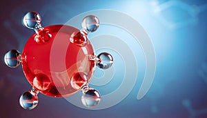 Science background with molecul? and atom model. Abstract molecular structure