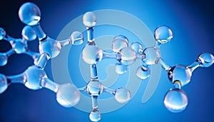 Science background with molecul? and atom model. Abstract molecular structure