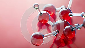 Science background with molecula and atom model. Abstract molecular structure
