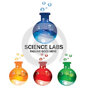 Science Beaker Lab Logo  Medical Health Chemical Industry