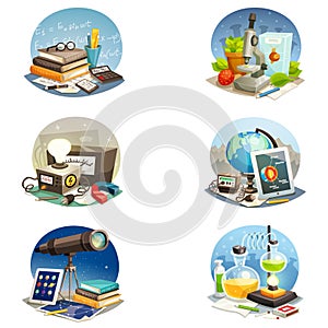 Science Cartoon Set