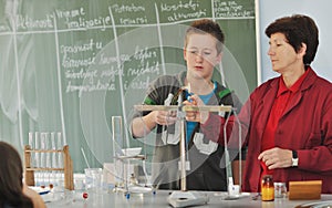 Science and chemistry classees at school