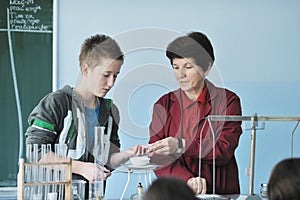 Science and chemistry classees at school