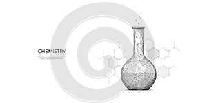 Science chemistry concept isolated on white background. Lab tube