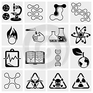 Science and chemistry icon set