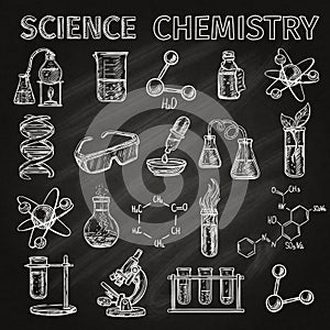 Science And Chemistry Icons Set