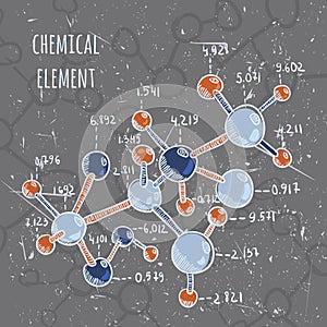 Science chemistry laboratory vector with grunge background