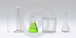 Science chemistry and research concept. 3D Rendering.