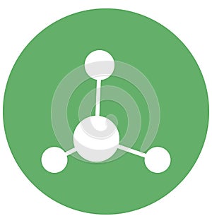 Atom Isolated Vector icon that can easily modify or edit