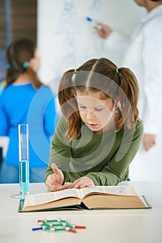 Science class at elementary school