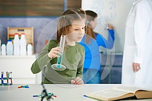 Science class at primary school