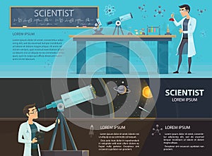 Science Colorful Horizontal Banners